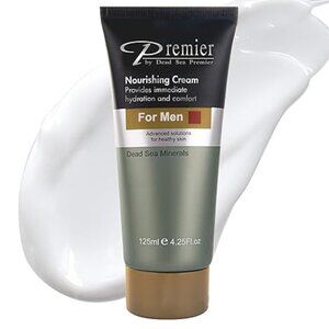 PREMIER Dead Sea Nourishing Cream for Men (tube)- 4.25 fl oz / 125 ml-NEW-SEALED